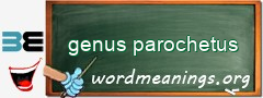 WordMeaning blackboard for genus parochetus